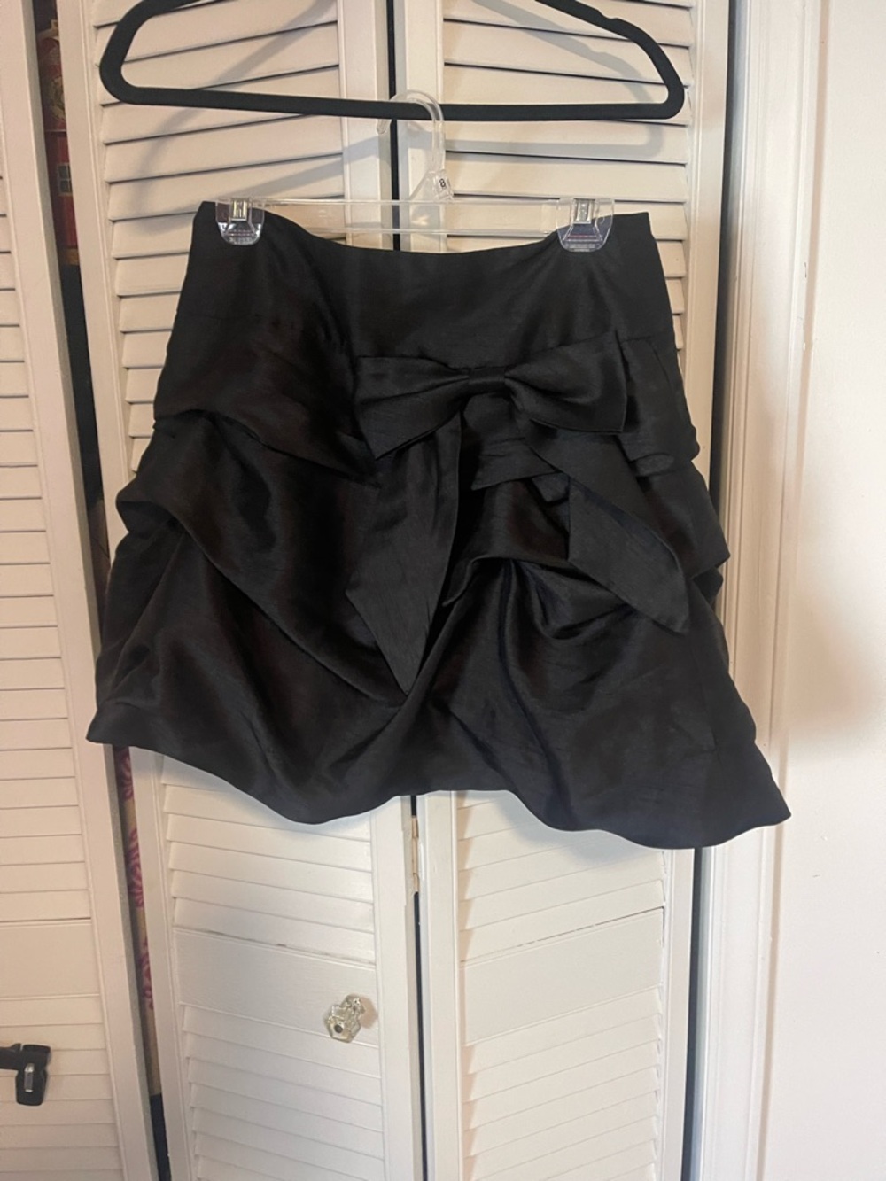 Takara Black Ruffle Bow Mini Skirt